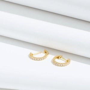 NWT Madewell Vermeil Pavé Huggie Hoop Earrings